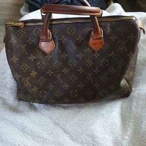 Louis Vuitton Monogram Canvas Brown Satchel Tote